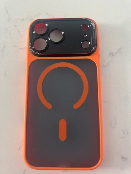 Orange MagSafe Compatible Phone Case with Camera Protector - Picture 1 of 1